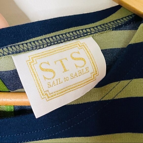 Sail To Sable Striped Flounce Dress Mini Size 8 - Picture 6 of 6